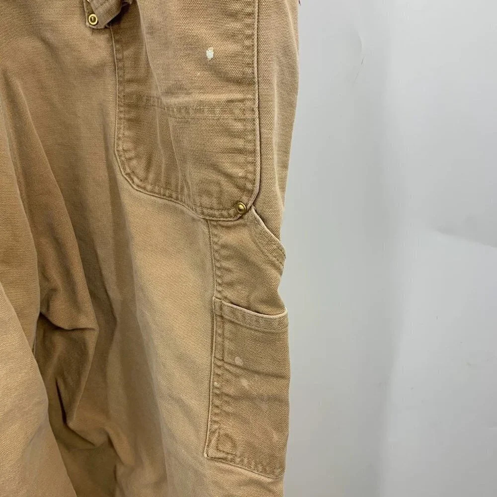 Carhartt Men's Vintage Relaxed Fit Duck Bib Made in USA Double Overalls SZ 44x30 - Picture 10 of 16